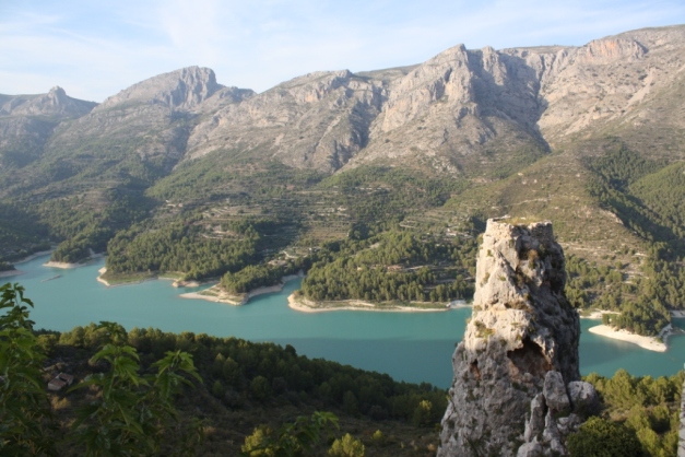 View of the lake from below El Castell de Guadalest